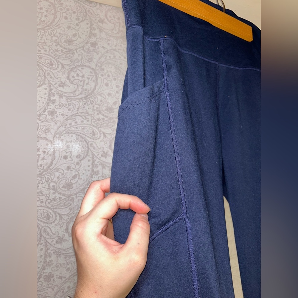 Marika Navy High-Waisted 7/8 Leggings - Picture 2 of 5